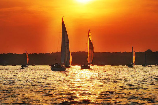 Sunset Sailing on the Long Island Sound